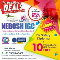 GREEN WORLD GROUP EXCLUSIVE OFFER ON NEBOSH IGC COURSE 